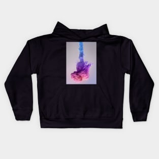 Ink Blob Blue Pink Kids Hoodie